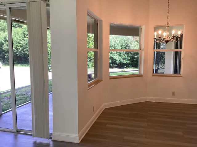 an empty room with a window