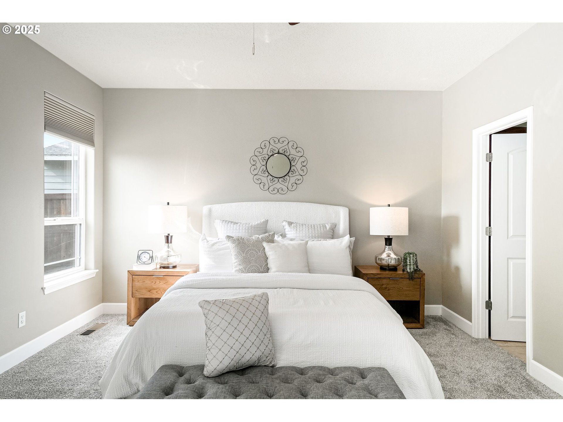 413 Northwest Harold Street Sublimity, OR 97385 - Photo 22 of 48 a bedroom with a bed and window