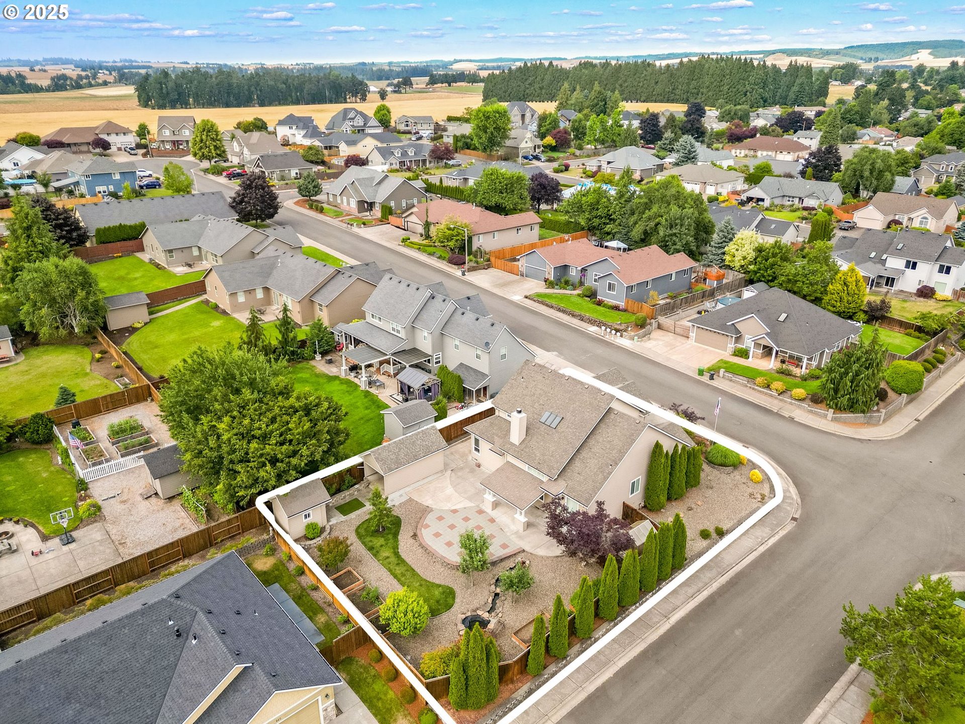413 Northwest Harold Street Sublimity, OR 97385 - Photo 48 of 48 an aerial view of a city