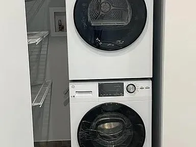 a close view of washer and dryer