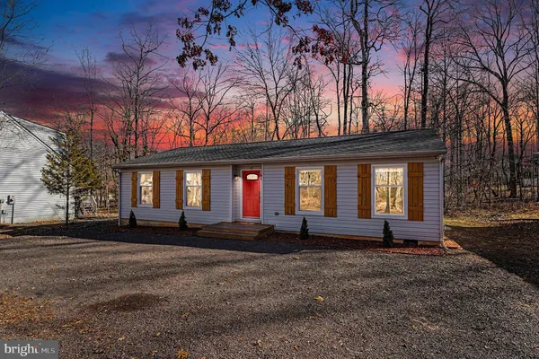 a front view of a house