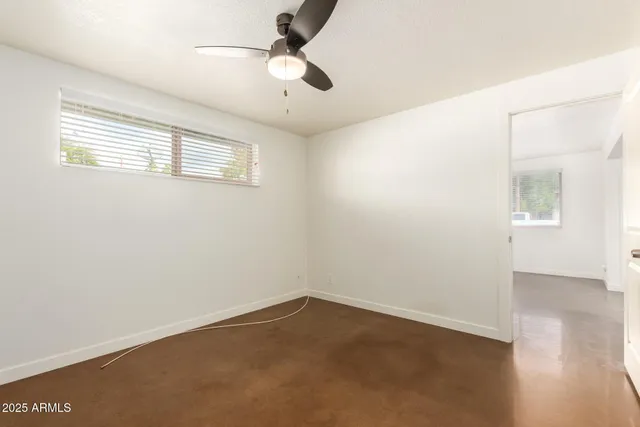 an empty room with a window