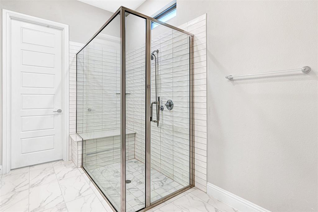 468 Caitlyn Way Fairview, TX 75069 - Photo 22 of 35 Full bathroom featuring a stall shower and light marble finish flooring