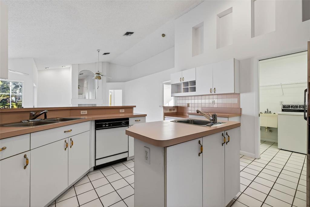 1819 Tree Swallow Way Palm Harbor, FL 34683 - Photo 10 of 37 a kitchen with a sink stove and cabinets