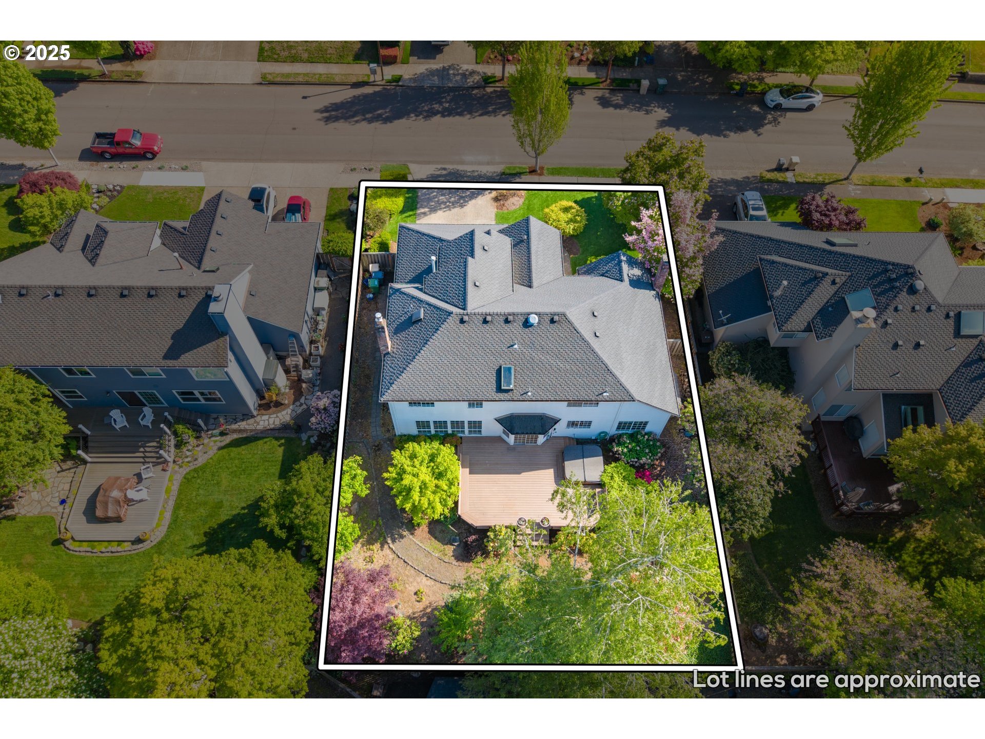 5393 Southwest Wichita Street Tualatin, OR 97062 - Photo 42 of 45 an aerial view of house with a swimming pool
