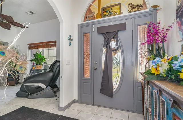 a view of living room and entryway