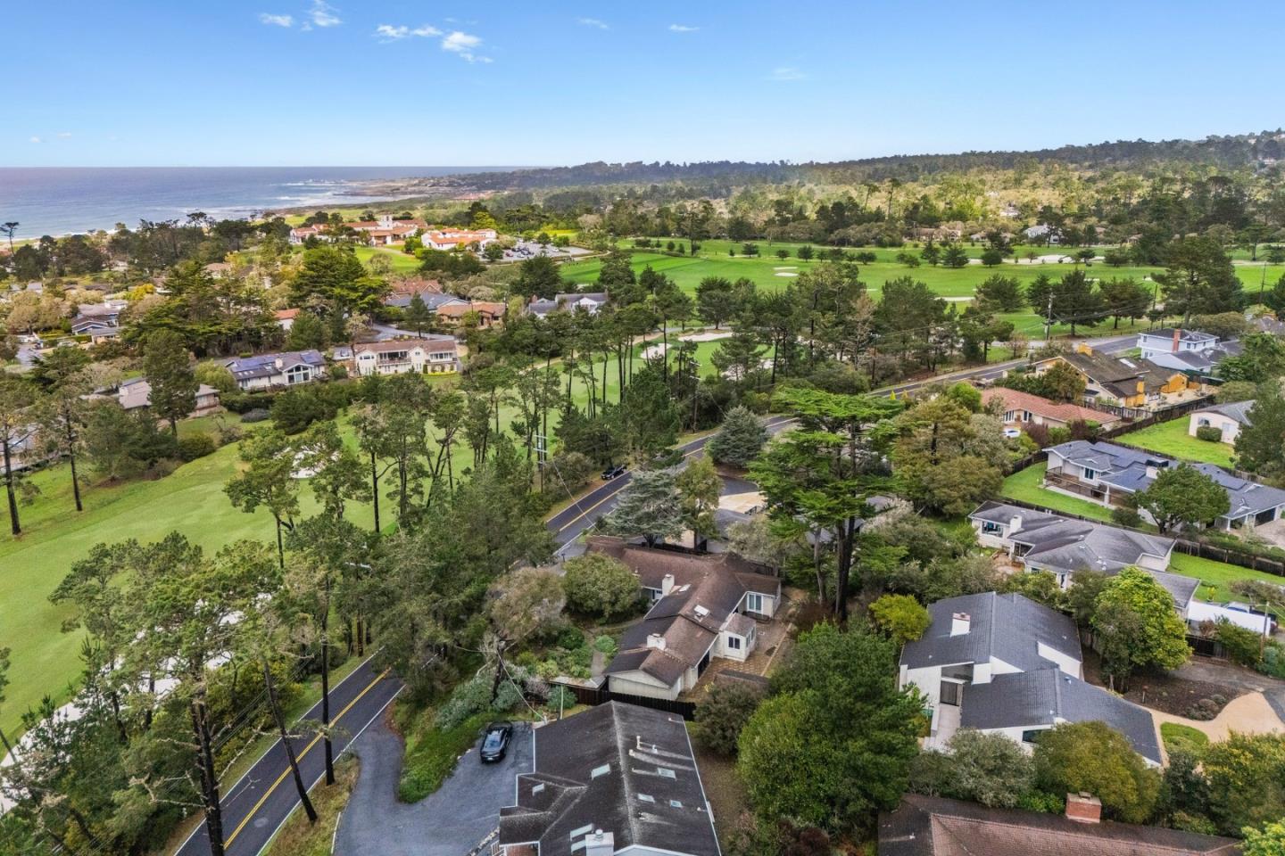 3041 Bird Rock Road Pebble Beach, CA 93953 - Photo 35 of 35 an aerial view of residential building with outdoor space and trees