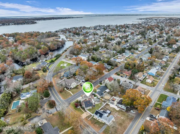 an aerial view of a city