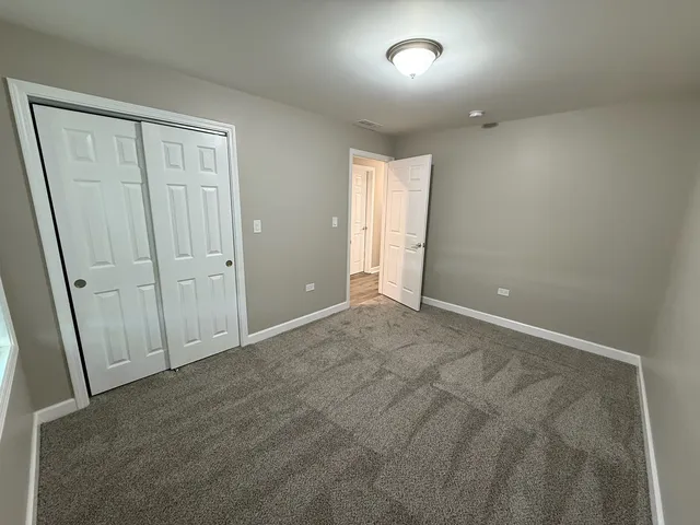 an empty room with an entryway