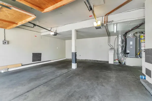 a view of a indoor garage