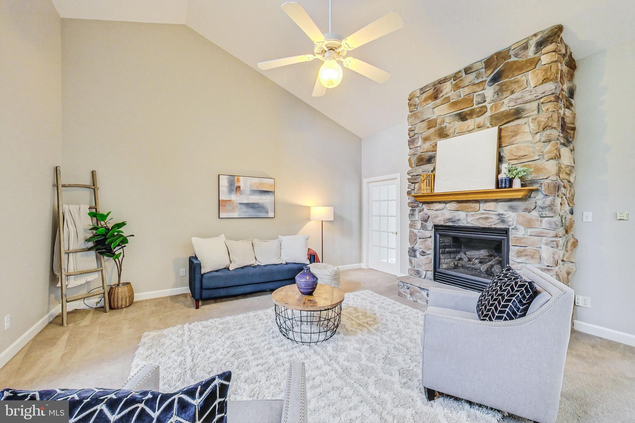 1909 Cameron Ridge Road Hanover, MD 21076 - Photo 5 of 66 Living Room with Stunning Stone Fireplace