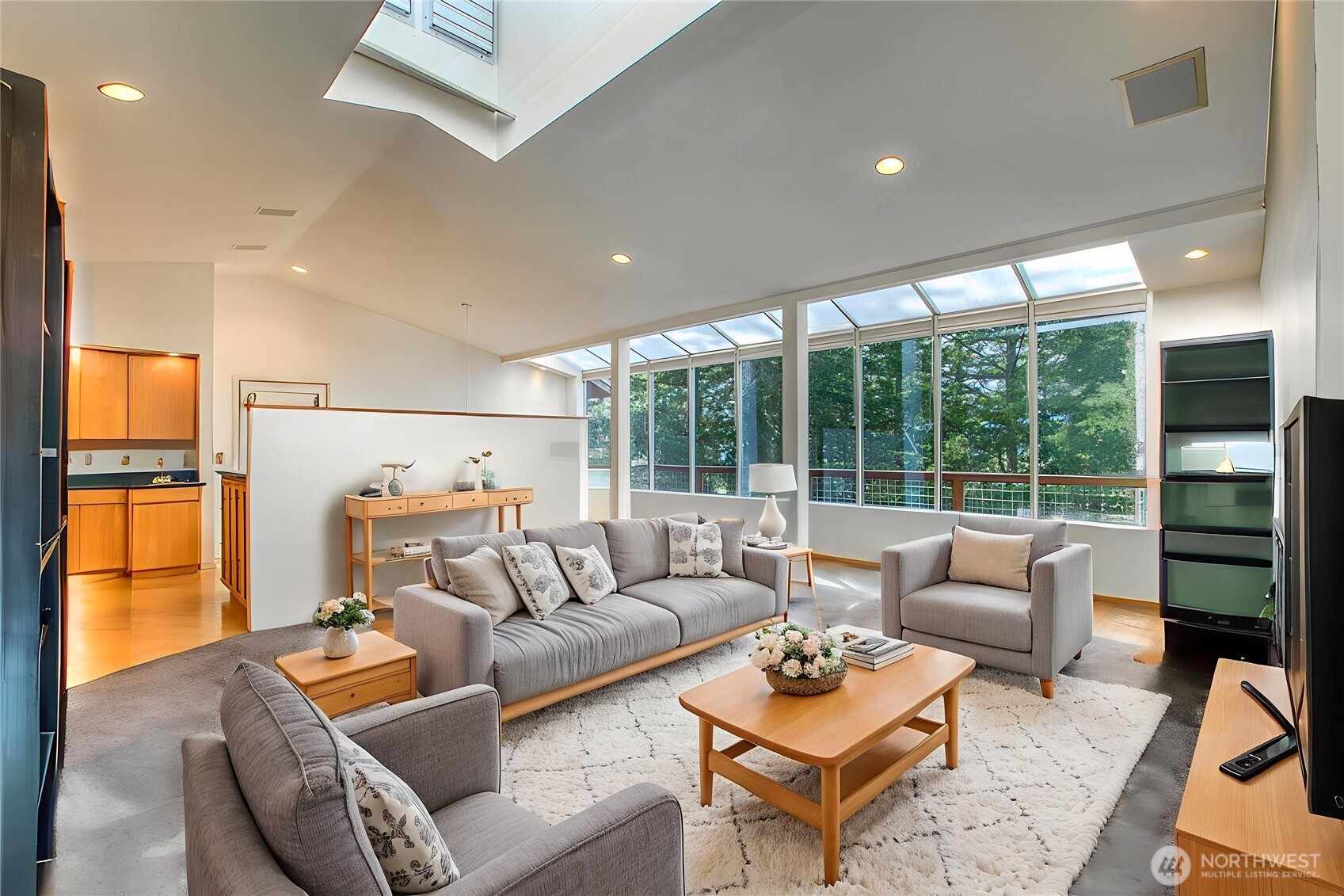 121 Switchback Road Orcas Island, WA 98245 - Photo 11 of 35 a living room with furniture and a large window
