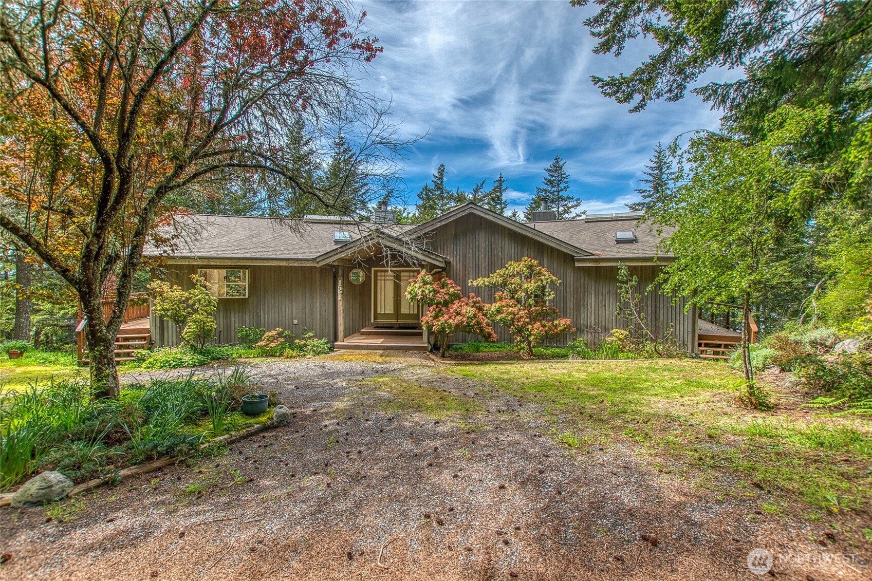 121 Switchback Road Orcas Island, WA 98245 - Photo 7 of 35 a front view of a house with garden