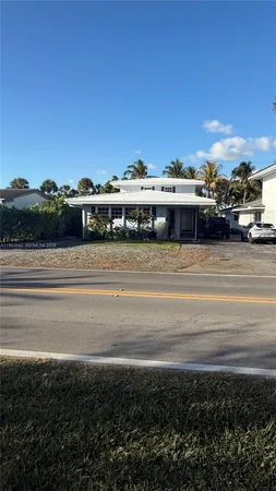 a view of a building from a yard