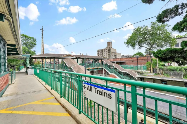 a view of a balcony with city view