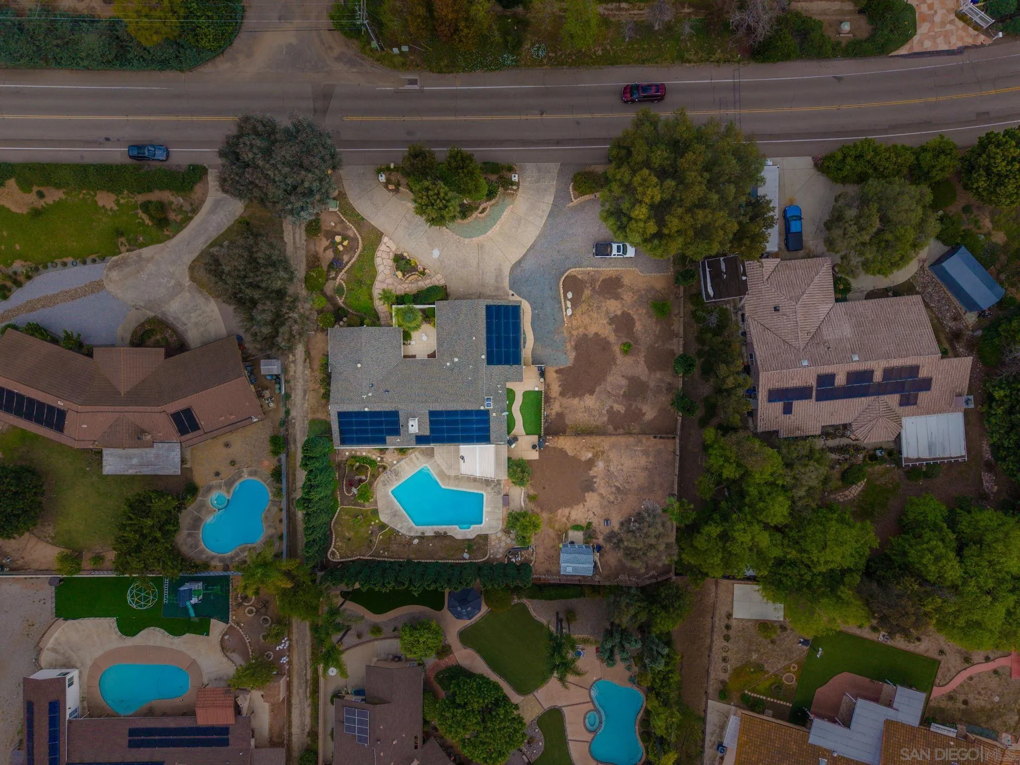 1673 Hidden Mesa Road El Cajon, CA 92019 - Photo 28 of 29 an aerial view of houses with outdoor space