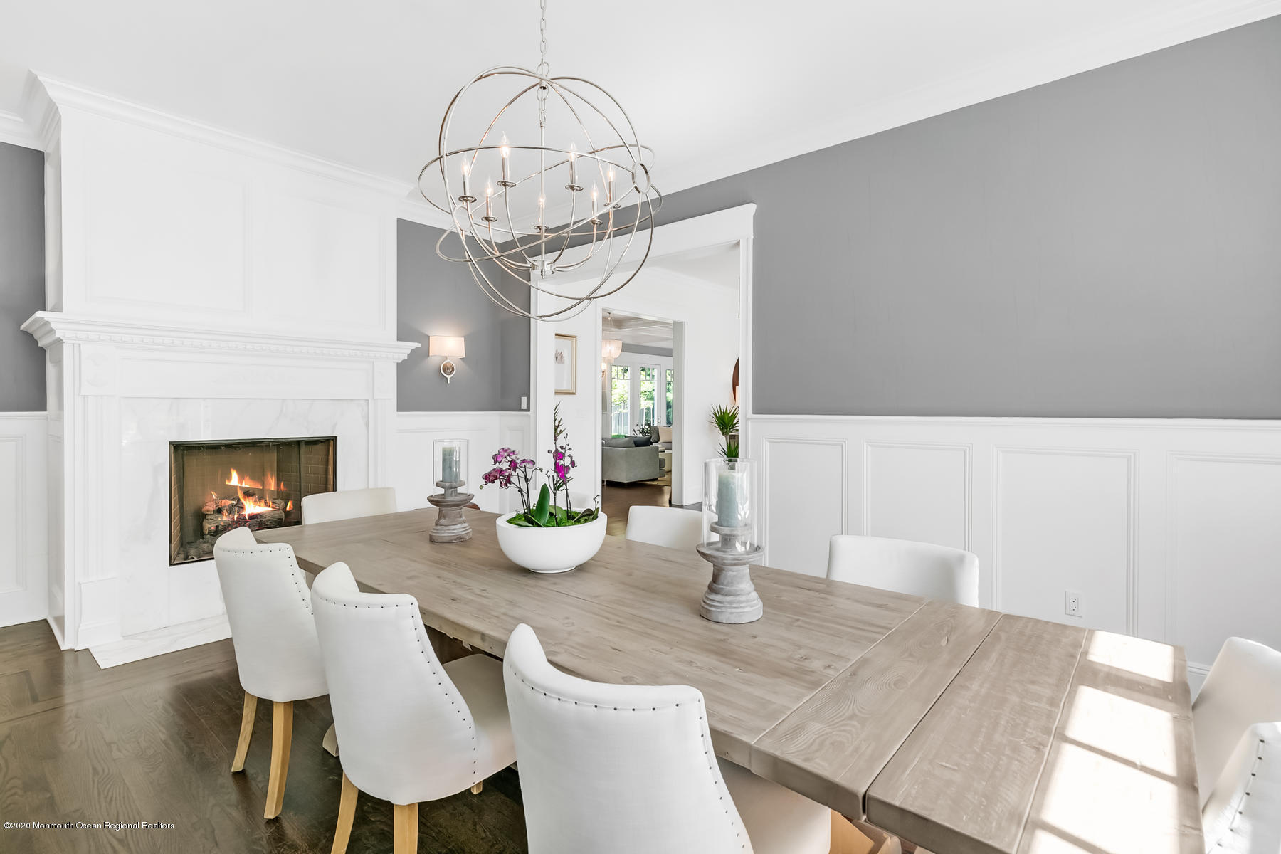 127 Ave Of Two Rivers Rumson, NJ 07760 - Photo 8 of 59 a view of a dining room with furniture and a chandelier