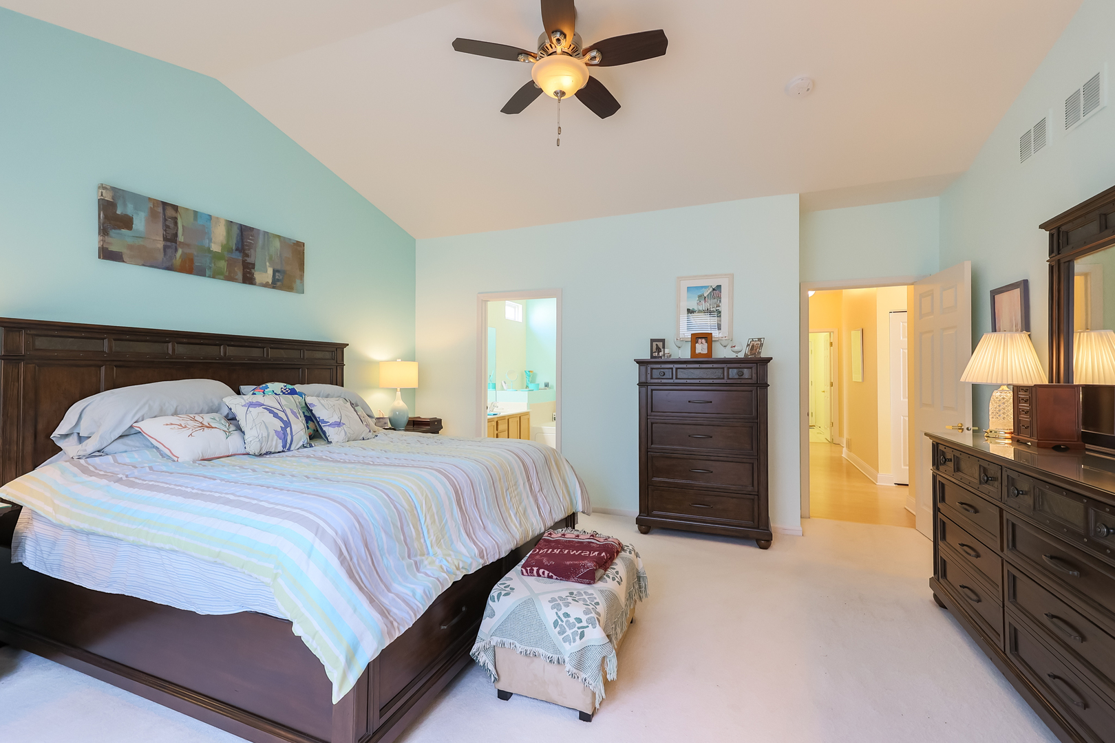 1472 Grand Haven Road Romeoville, IL 60446 - Photo 12 of 21 a bedroom with a bed and dresser