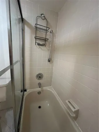 a bathroom with a tub