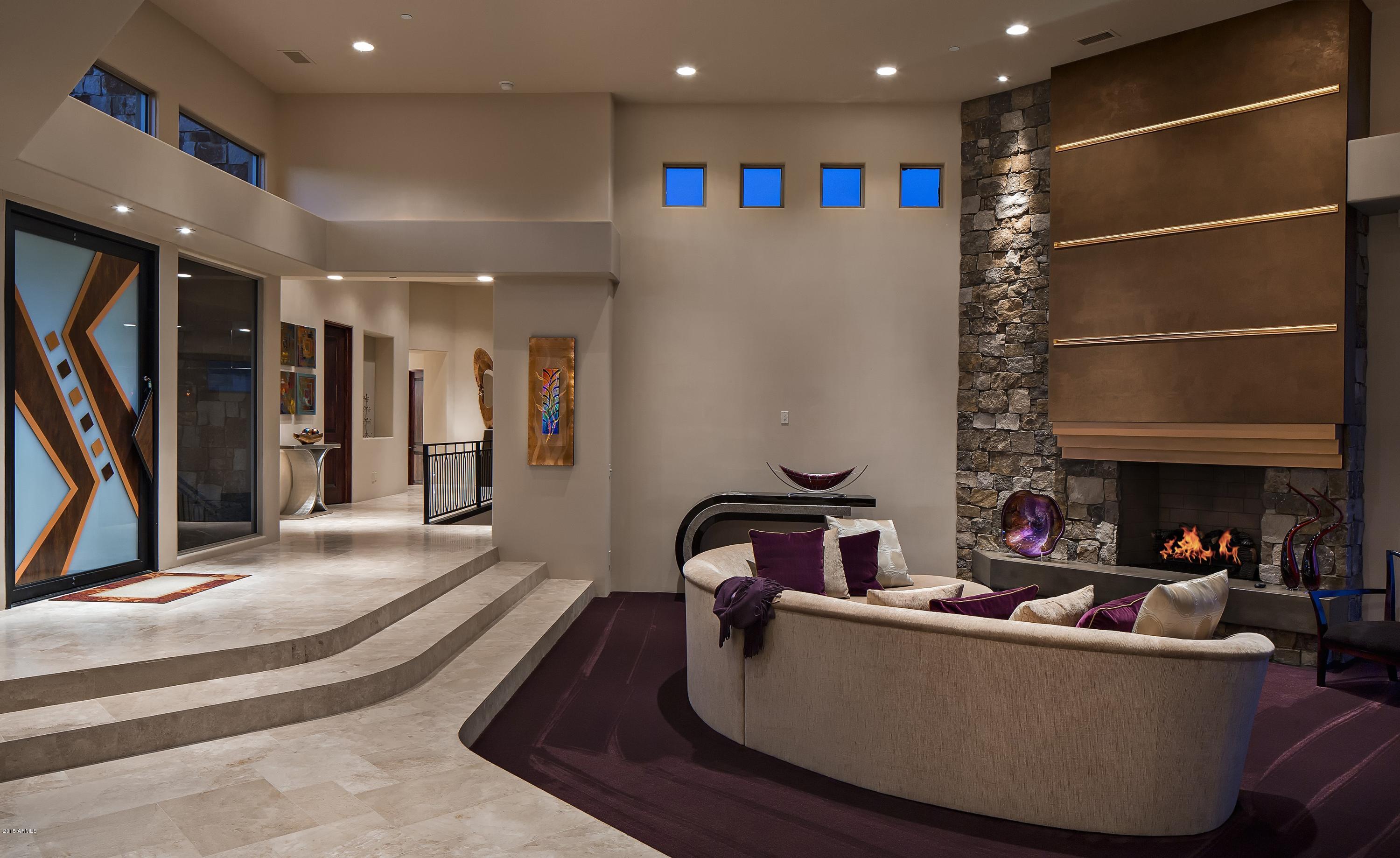 9977 East Sterling Ridge Road Scottsdale, AZ 85262 - Photo 11 of 53 Copper firplace in the living