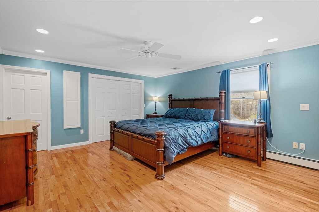 275 Lucas Road Manchester, NH 03109 - Photo 20 of 39 a bedroom with a bed and wooden floor