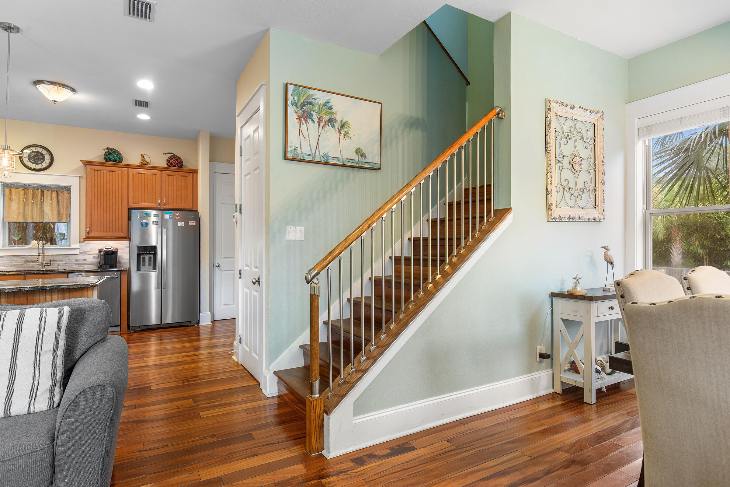 44 Asher Way Santa Rosa Beach, FL 32459 - Photo 26 of 63 a view of a hallway with wooden floor and staircase