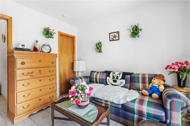 a living room with furniture and decor