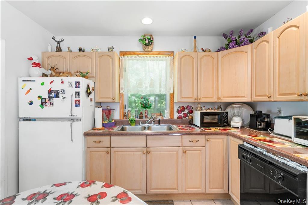 6 Leonard Road Monticello, NY 12701 - Photo 3 of 35 a utility room with stainless steel appliances a stove a sink and a refrigerator