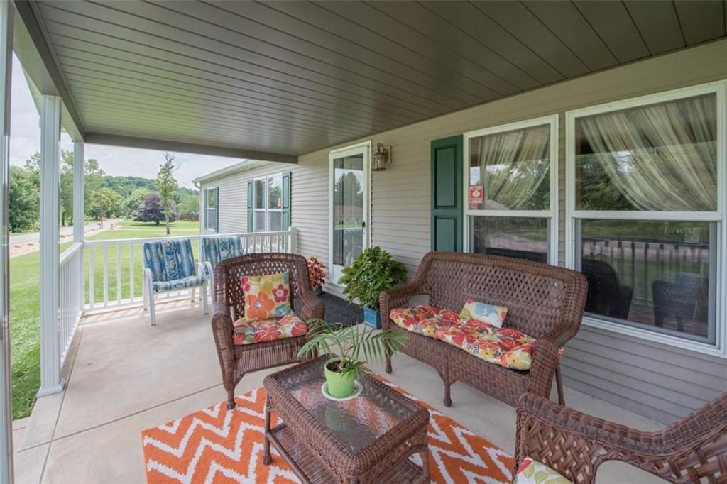 There is plenty of room for all of your porch furniture.