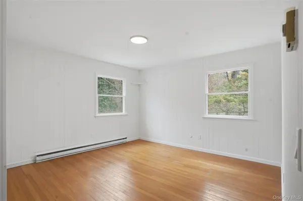 an empty room with a window