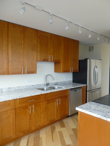 5415 North Sheridan Road, Unit 2311 Chicago, IL 60640 - Photo 4 of 18 a kitchen with stainless steel appliances granite countertop a sink a stove and refrigerator