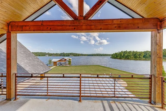 a view of swimming pool with seating space
