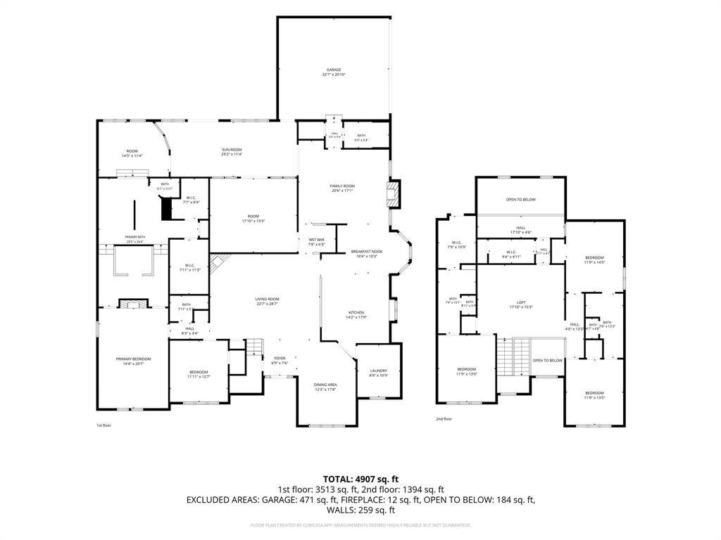 609 Seville Road Denton, TX 76205 - Photo 40 of 40 Floorplan for Floor 1 and 2.