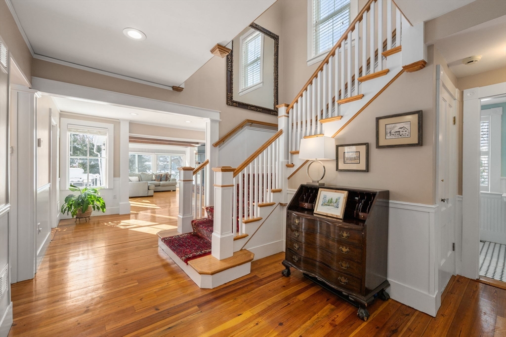 2 Old Sudbury Road Wayland, MA 01778 - Photo 2 of 40 a view of entryway livingroom and hall with wooden floor