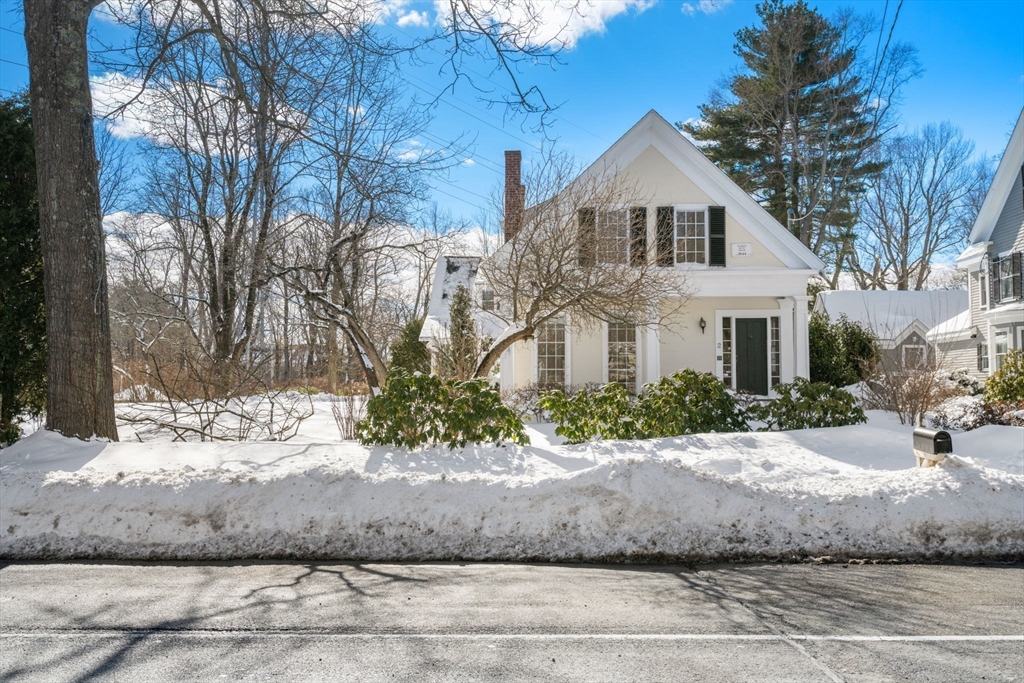 2 Old Sudbury Road Wayland, MA 01778 - Photo 39 of 40 a front view of a house with a yard and garage