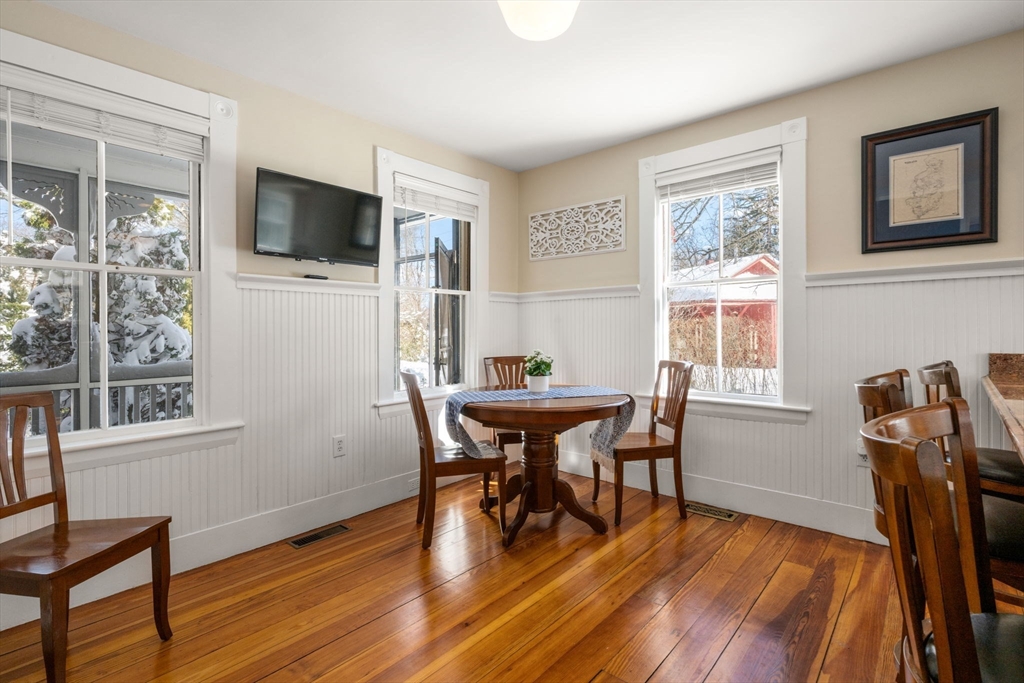 2 Old Sudbury Road Wayland, MA 01778 - Photo 8 of 40 a view of a dining room with furniture window and wooden floor