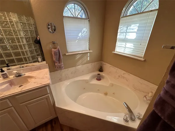 a bathroom with a sink and a bathtub