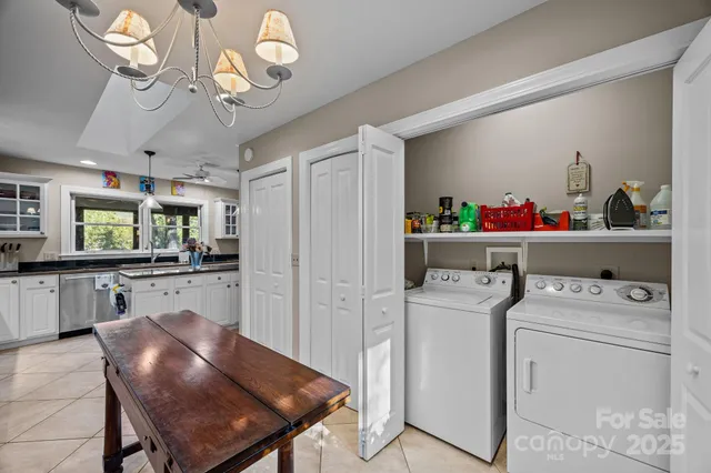 a work room with furniture and a window