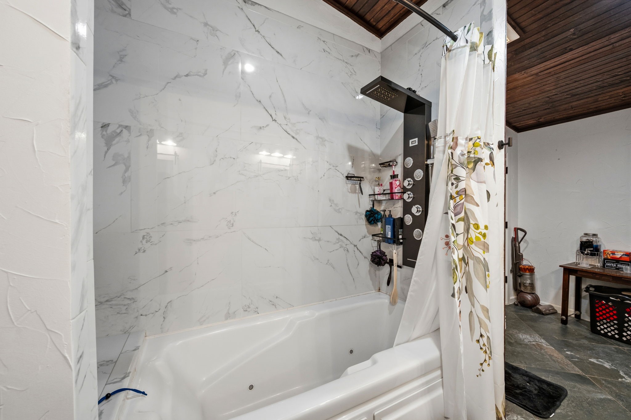 625-635 Gibson Road Livingston, TX 77351 - Photo 18 of 48 Bathroom with multi-head shower and spray system includes a soaker tub with light effects.