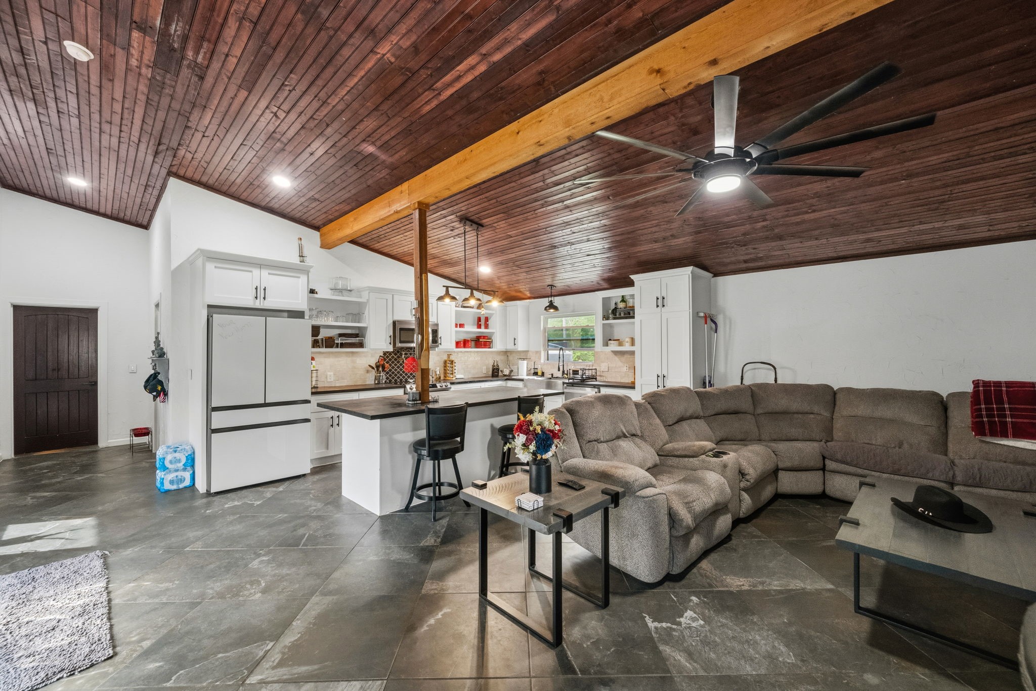 625-635 Gibson Road Livingston, TX 77351 - Photo 7 of 48 Home #1 Custom touches in design, utilities, safety and structure. Home has sprayfoam, two split units that comfortably heat and cool the home as well as a Rainwater collection and storage system.