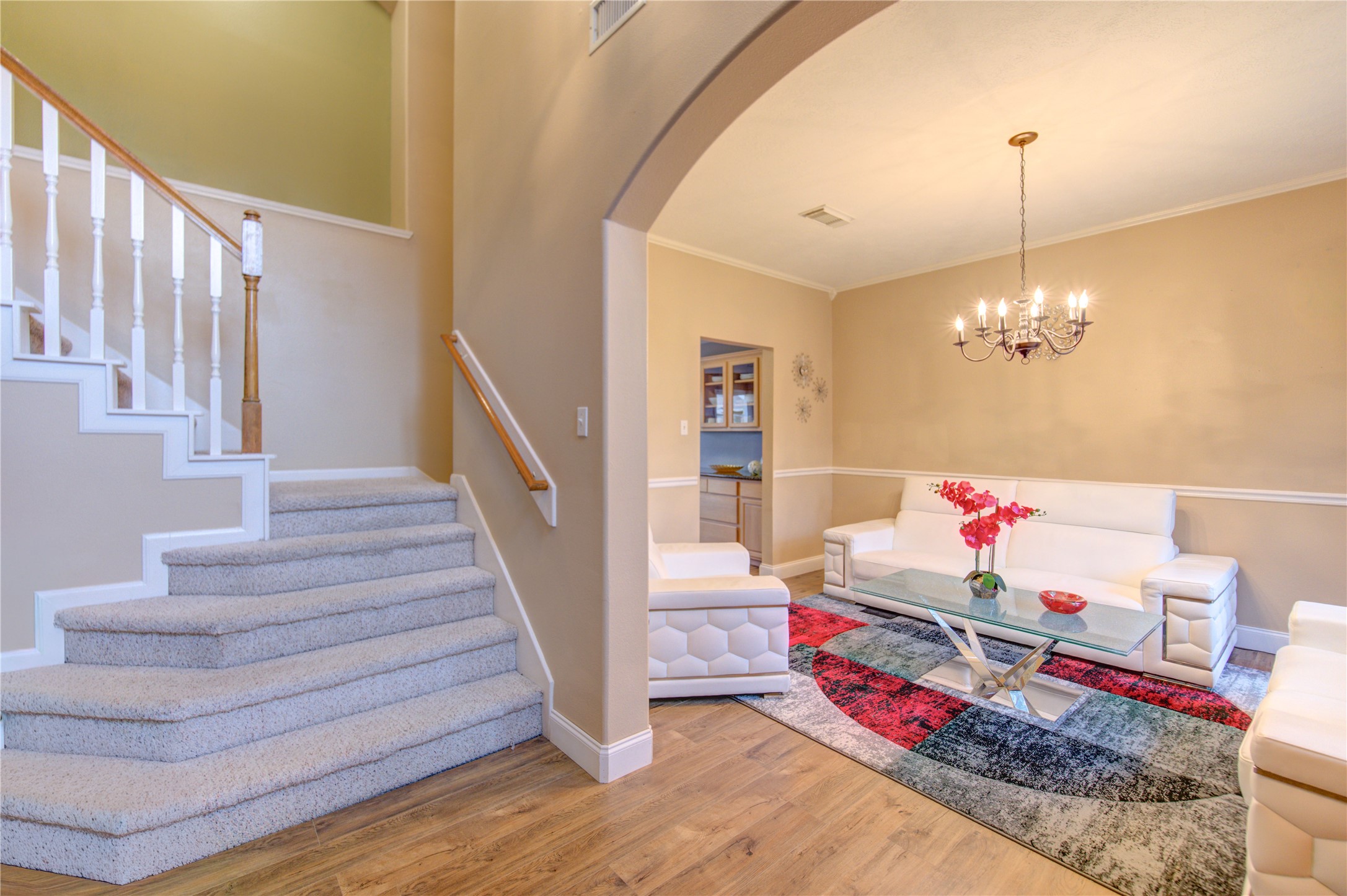14902 Englebrook Drive Houston, TX 77095 - Photo 4 of 50 a view of entryway and hall with wooden floor