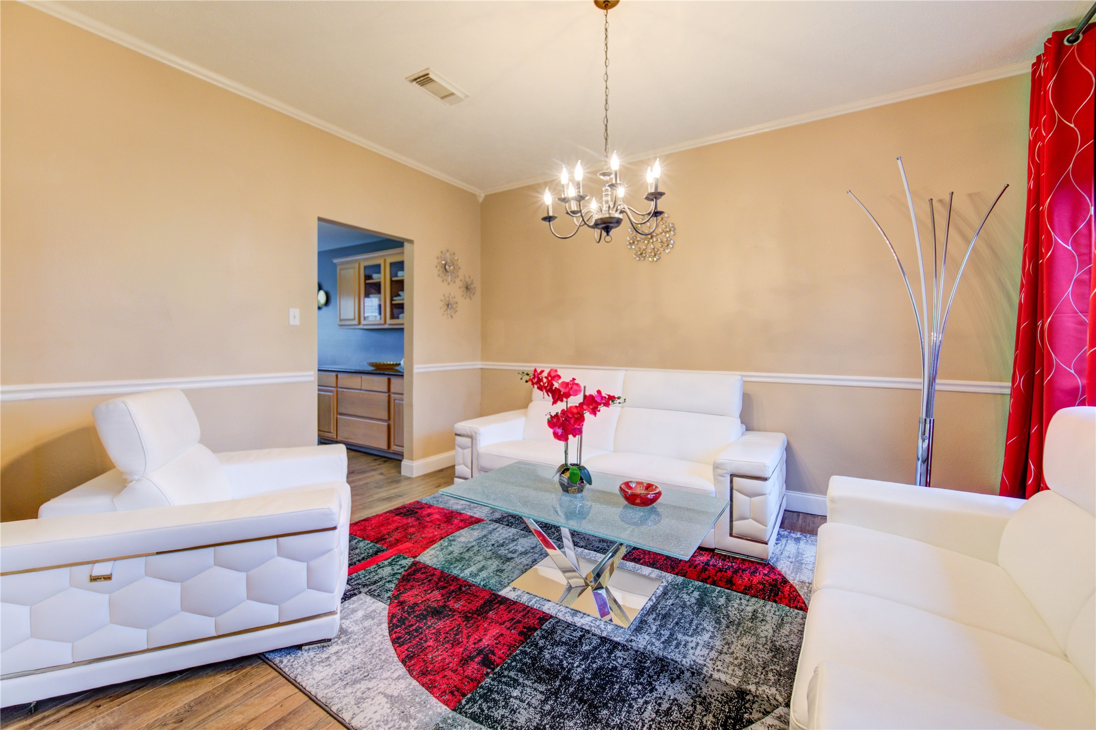 14902 Englebrook Drive Houston, TX 77095 - Photo 7 of 50 a living room with furniture and a chandelier