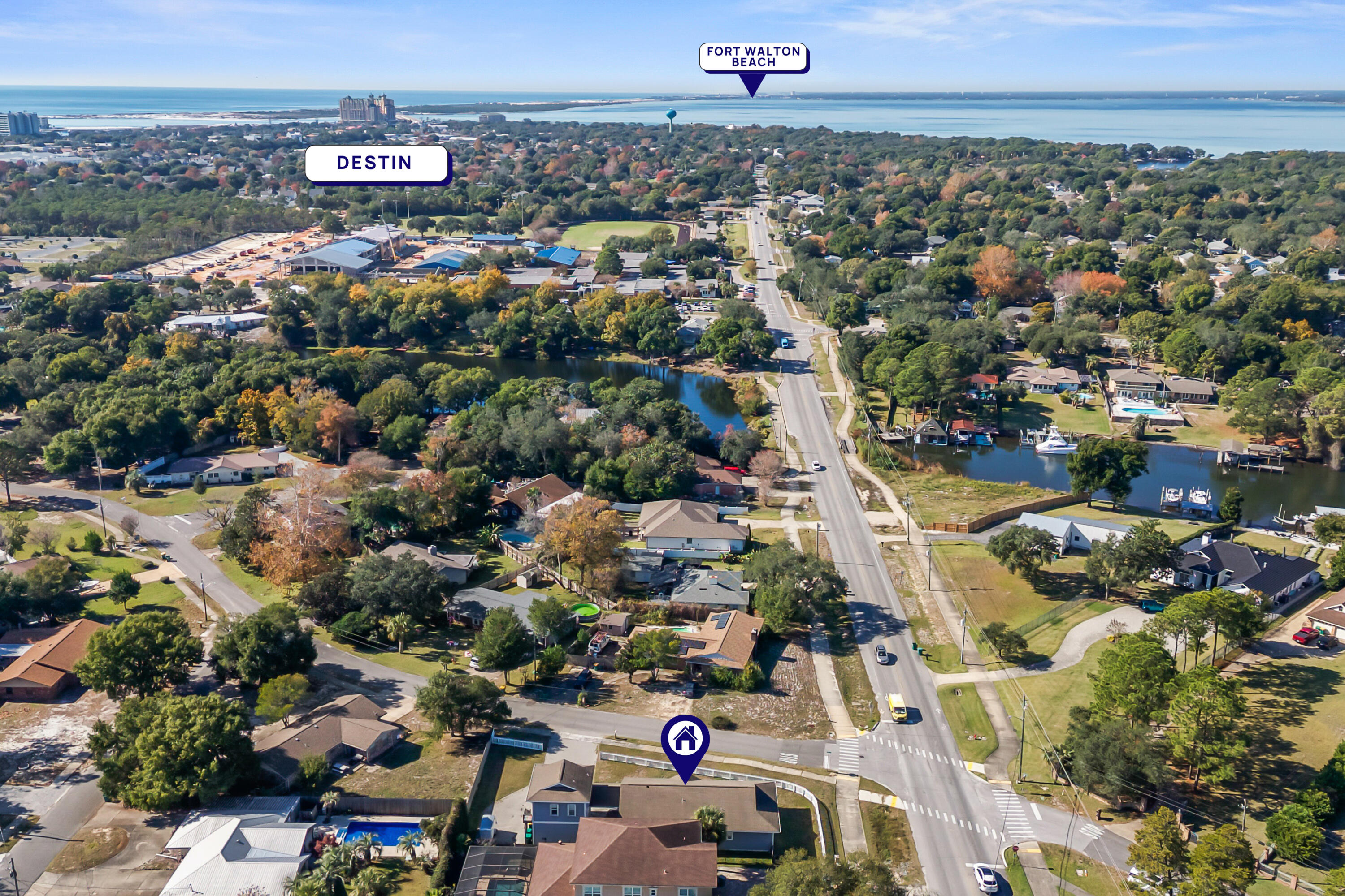 722 Kelly Street Destin, FL 32541 - Photo 43 of 54 an aerial view of a city
