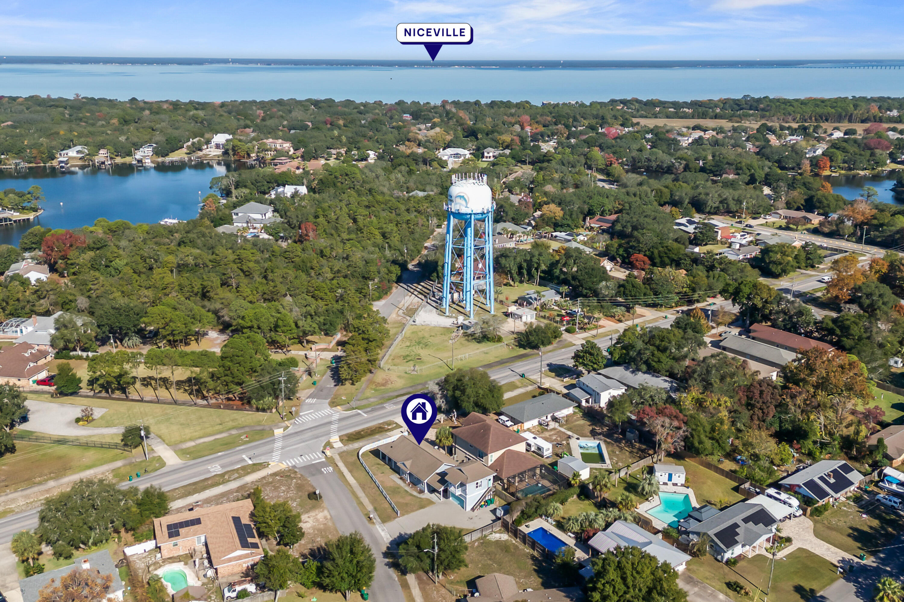 722 Kelly Street Destin, FL 32541 - Photo 45 of 54 an aerial view of a city