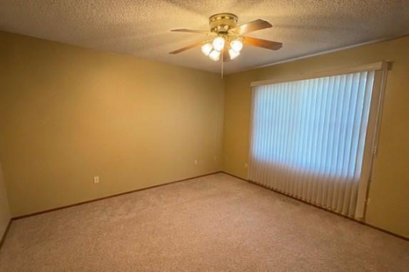 1613 Call Way Modesto, CA 95355 - Photo 7 of 13 an empty room with a chandelier fan and windows