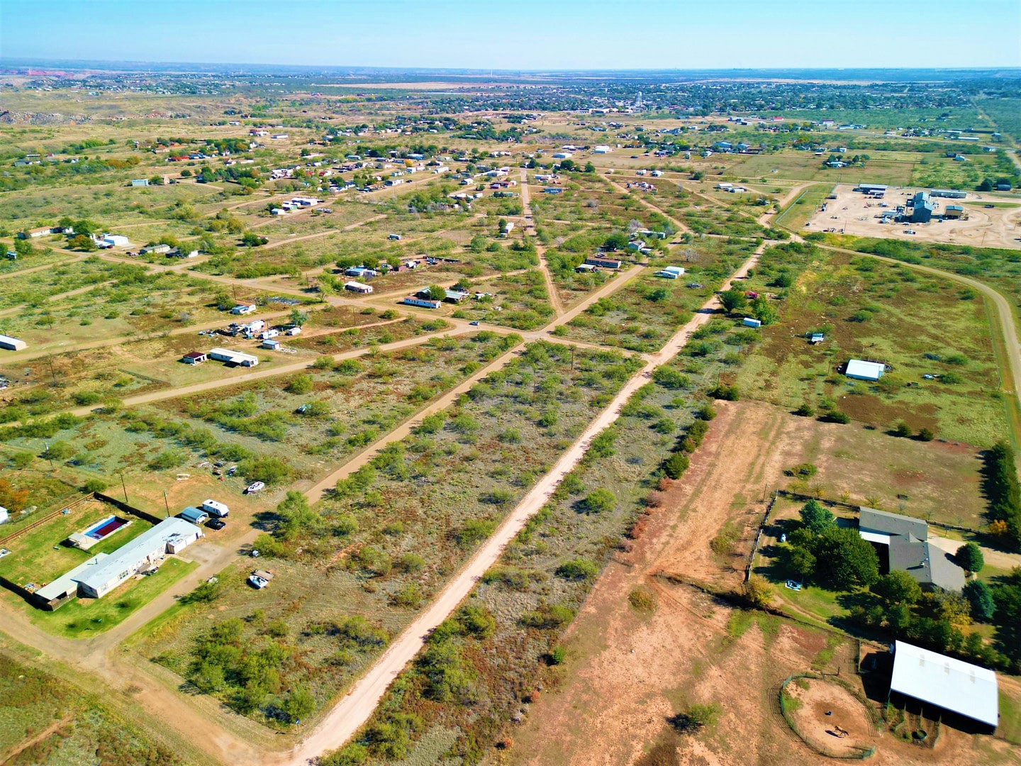 41-42 Debra Lane Fritch, TX 79036 - Photo 14 of 17 an aerial view of residential houses with outdoor space