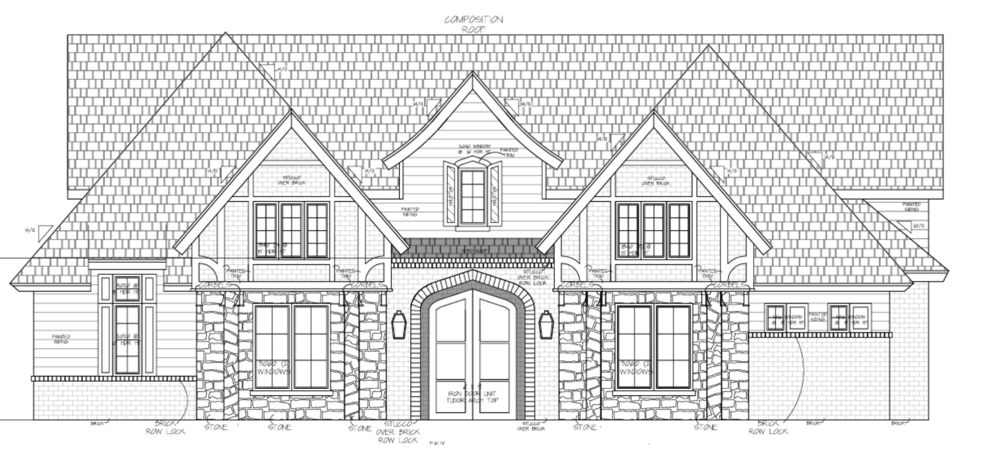 a view of a large white building