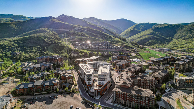 2417 West High Road, Unit 2515 Park City, UT 84098 - Photo 43 of 67 Aerial view of property's location with a mountain backdrop