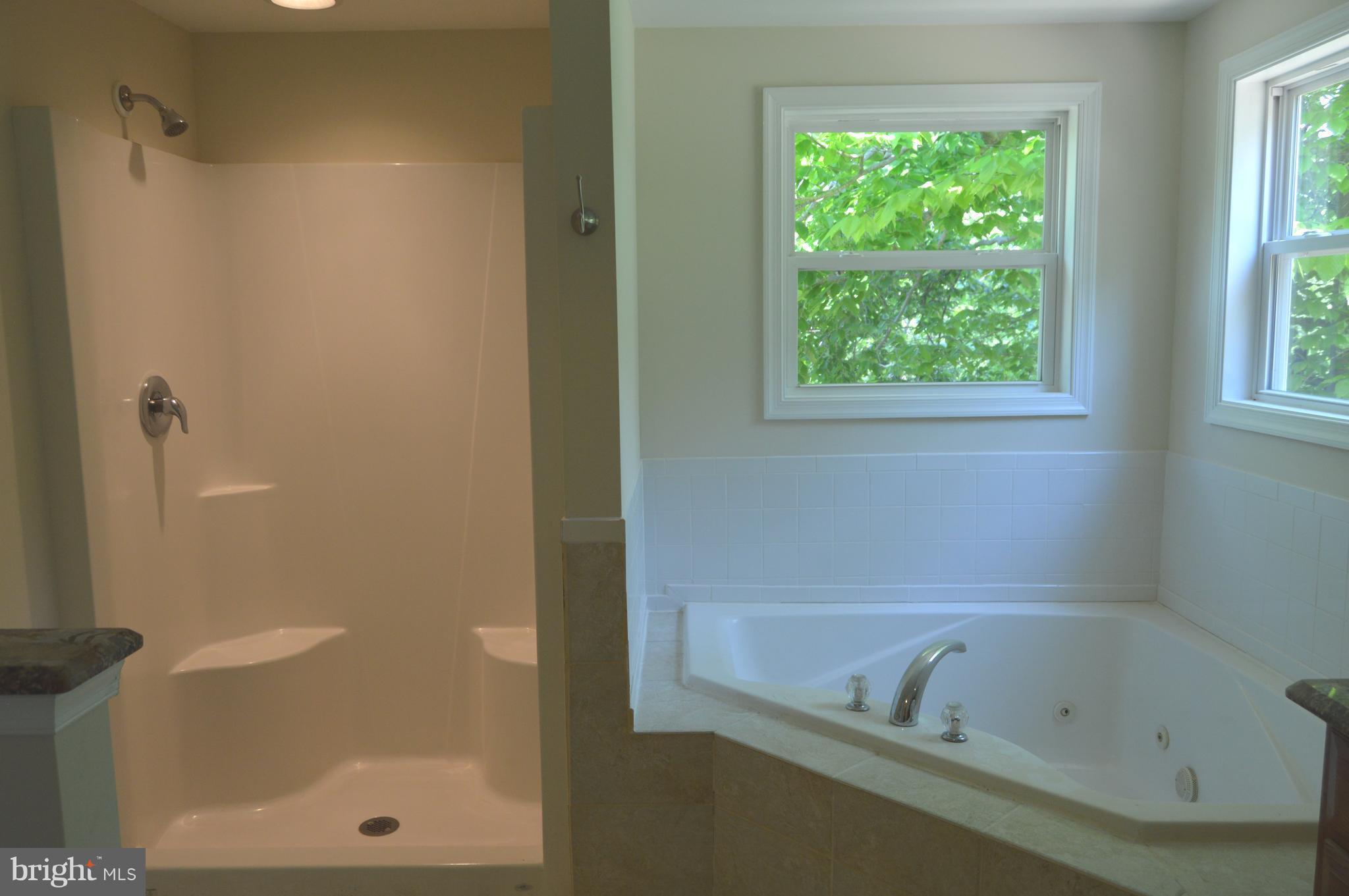 6034 Linden Road St. Leonard, MD 20685 - Photo 12 of 22 a bathroom with a bathtub and a shower