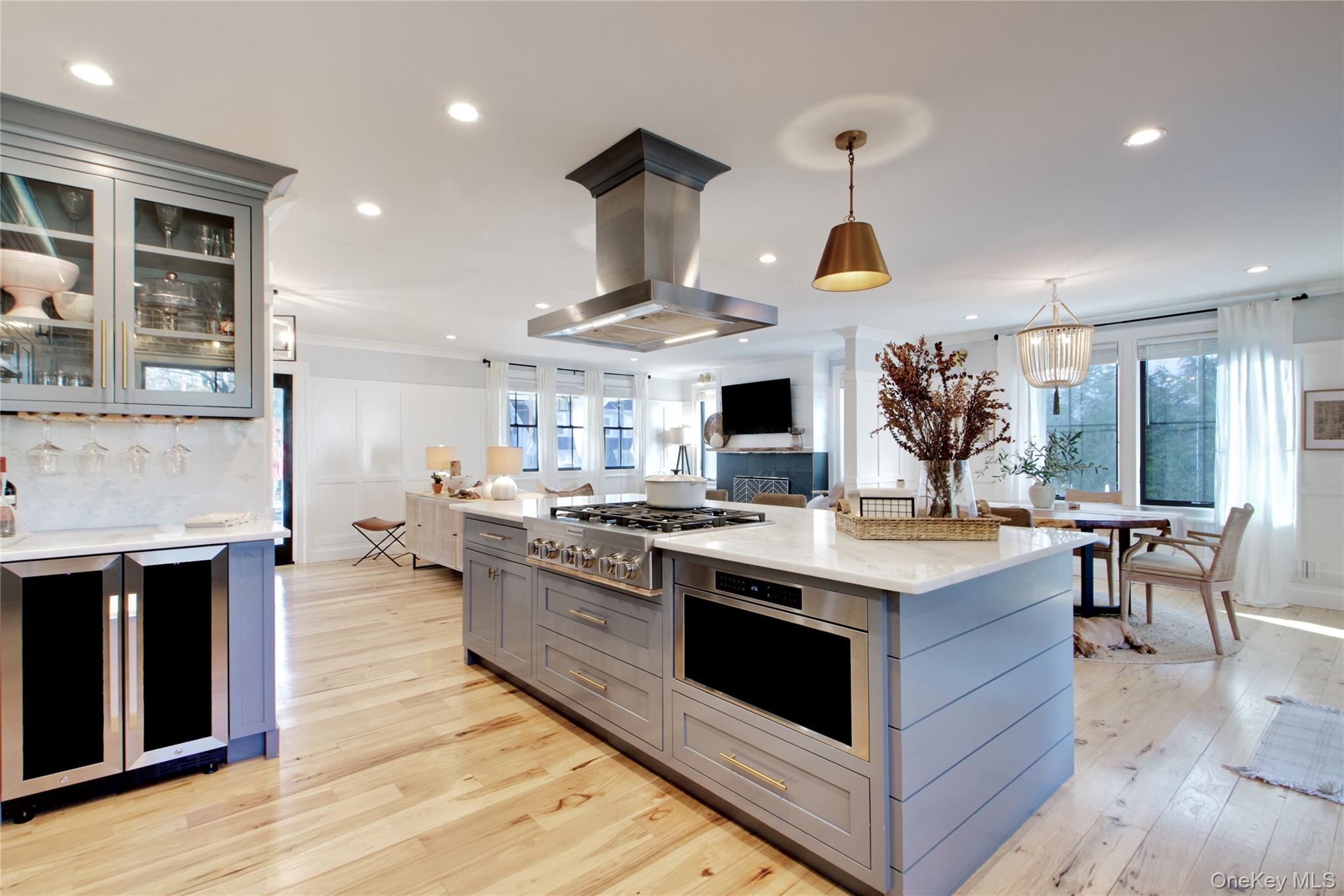 97 Bar Beach Road Port Washington, NY 11050 - Photo 13 of 28 a kitchen with stainless steel appliances granite countertop a stove oven and a refrigerator
